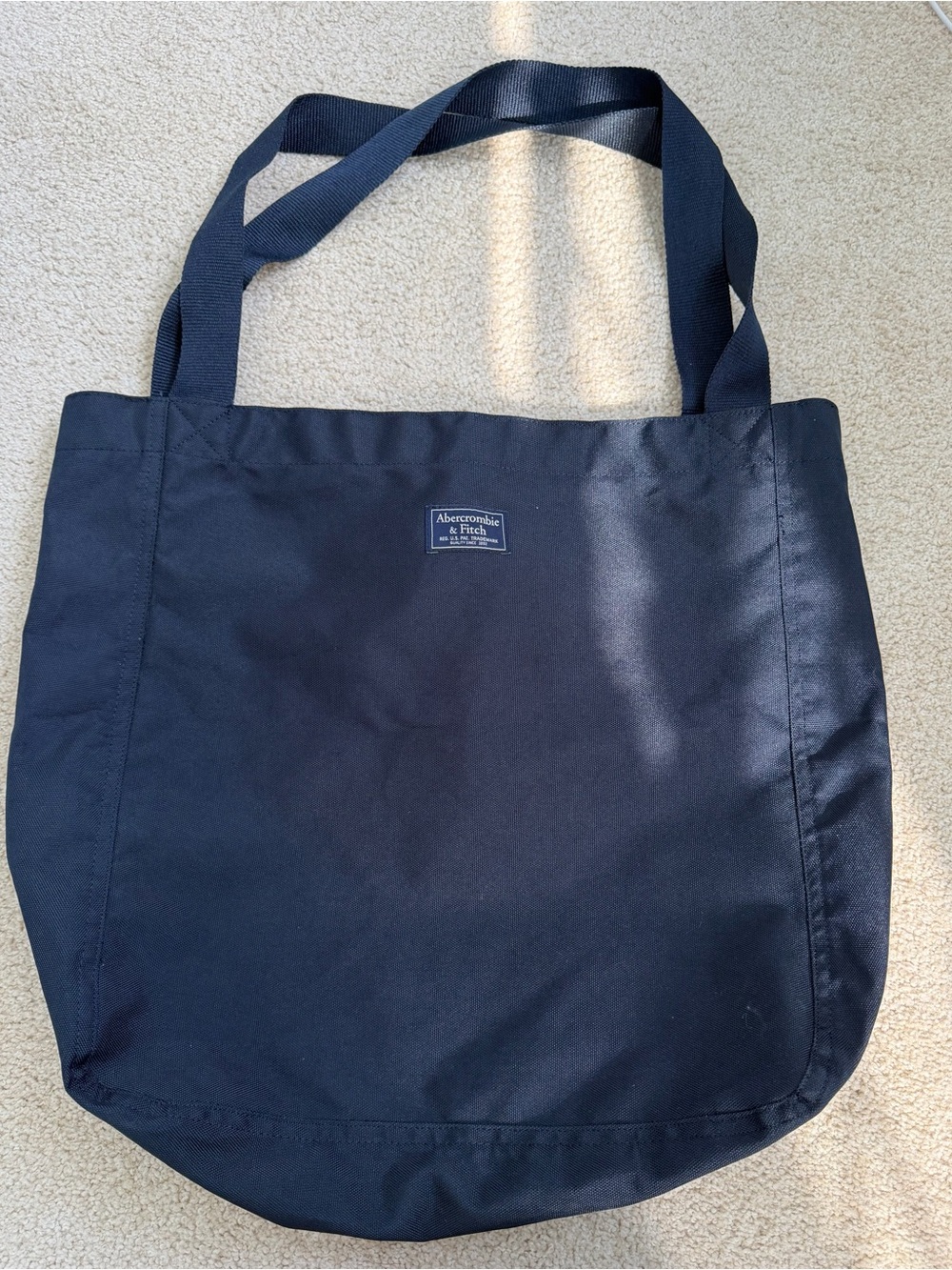 Abercrombie & Fitch Navy Blue Canvas Tote Bag